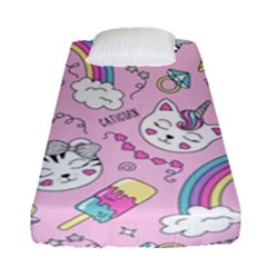 Beautiful Cute Animals Pattern Pink Fitted Sheet (single Size) by Grandong