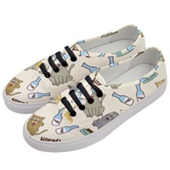 Cute Astronaut Cat With Star Galaxy Elements Seamless Pattern Women s Classic Low Top Sneakers by Grandong