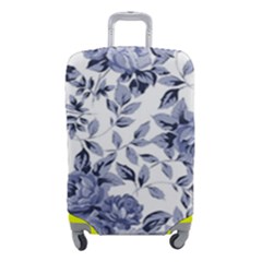 Blue Vintage Background Background With Flowers, Vintage Luggage Cover (small) by nateshop