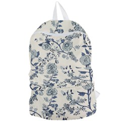 Blue Vintage Background, Blue Roses Patterns, Retro Foldable Lightweight Backpack by nateshop