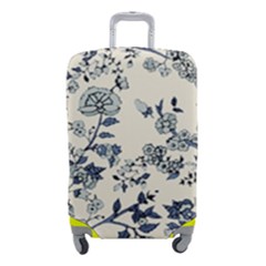 Blue Vintage Background, Blue Roses Patterns, Retro Luggage Cover (small) by nateshop