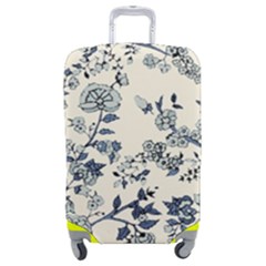 Blue Vintage Background, Blue Roses Patterns, Retro Luggage Cover (medium) by nateshop