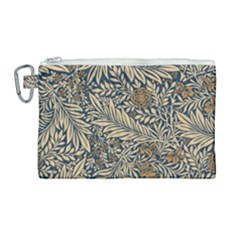 Brown Vintage Background Vintage Floral Pattern, Brown Canvas Cosmetic Bag (large) by nateshop