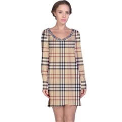 Burberry, Checker, Clothes, Fashion, Pattern Long Sleeve Nightdress by nateshop