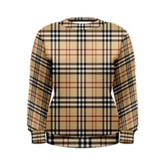 Burberry, Checker, Clothes, Fashion, Pattern Women s Sweatshirt by nateshop