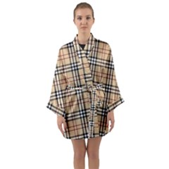 Burberry, Checker, Clothes, Fashion, Pattern Long Sleeve Satin Kimono by nateshop