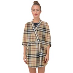 Burberry, Checker, Clothes, Fashion, Pattern Half Sleeve Chiffon Kimono by nateshop