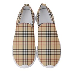 Burberry, Checker, Clothes, Fashion, Pattern Women s Slip On Sneakers by nateshop