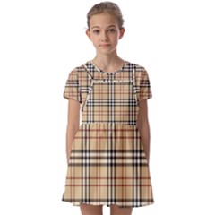 Burberry, Checker, Clothes, Fashion, Pattern Kids  Short Sleeve Pinafore Style Dress