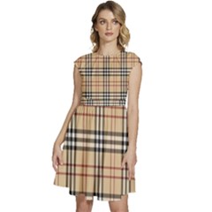 Burberry, Checker, Clothes, Fashion, Pattern Cap Sleeve High Waist Dress by nateshop