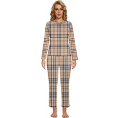 Burberry, Checker, Clothes, Fashion, Pattern Womens  Long Sleeve Lightweight Pajamas Set by nateshop