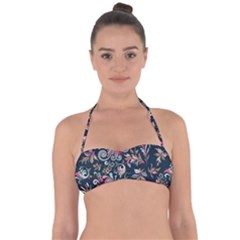 Coorful Flowers Pattern Floral Patterns Tie Back Bikini Top by nateshop