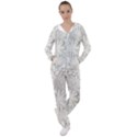 Damask, Desenho, Flowers, Gris Women s Tracksuit View1