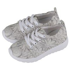 Damask, Desenho, Flowers, Gris Kids  Lightweight Sports Shoes