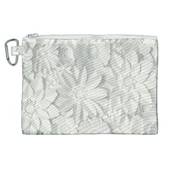 Damask, Desenho, Flowers, Gris Canvas Cosmetic Bag (xl) by nateshop