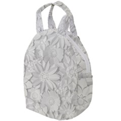 Damask, Desenho, Flowers, Gris Travel Backpack by nateshop