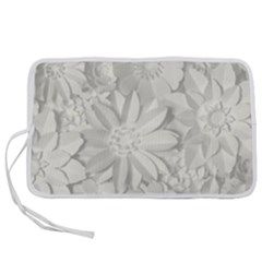 Damask, Desenho, Flowers, Gris Pen Storage Case (m) by nateshop