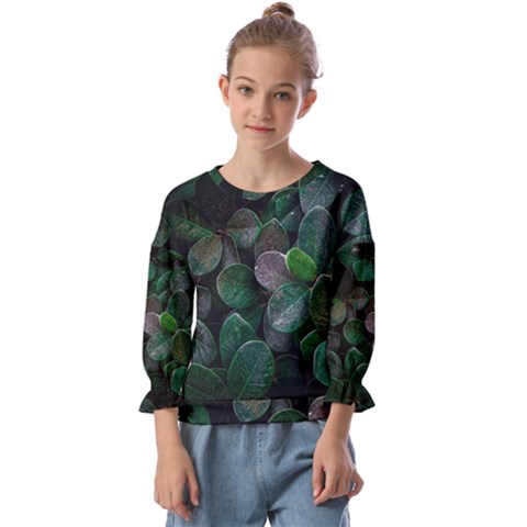 Dark Nature , Nature, Edeg Kids  Cuff Sleeve Top by nateshop