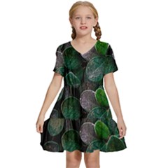 Dark Nature , Nature, Edeg Kids  Short Sleeve Tiered Mini Dress by nateshop