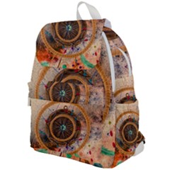 Dreamcatcher, Abstract, Colorful, Colors, Dream, Golden, Vintage Top Flap Backpack by nateshop