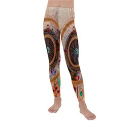 Dreamcatcher, Abstract, Colorful, Colors, Dream, Golden, Vintage Kids  Lightweight Velour Leggings by nateshop