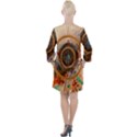 Dreamcatcher, Abstract, Colorful, Colors, Dream, Golden, Vintage Open Neck Shift Dress View2