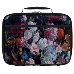 Floral Pattern, Red, Floral Print, E, Dark, Flowers Full Print Lunch Bag