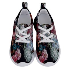 Floral Pattern, Red, Floral Print, E, Dark, Flowers Running Shoes by nateshop