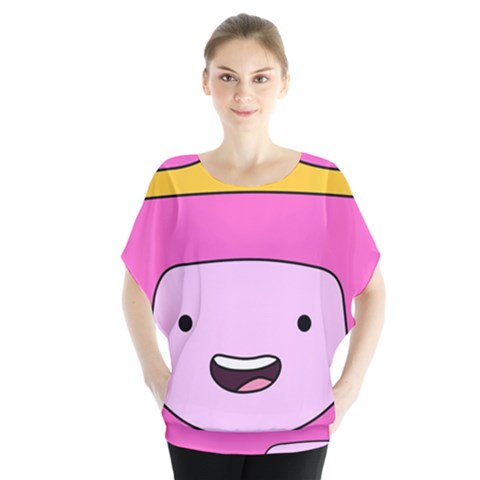 Adventure Time Princess Bubblegum Batwing Chiffon Blouse by Sarkoni