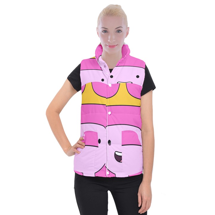 Adventure Time Princess Bubblegum Women s Button Up Vest