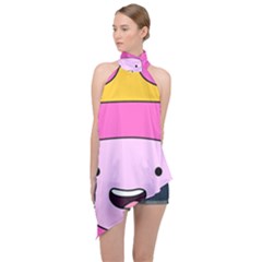 Adventure Time Princess Bubblegum Halter Asymmetric Satin Top