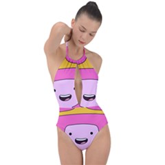 Adventure Time Princess Bubblegum Plunge Cut Halter Swimsuit