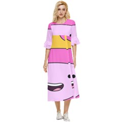 Adventure Time Princess Bubblegum Double Cuff Midi Dress