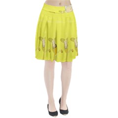 Adventure Time Jake The Dog Finn The Human Artwork Yellow Pleated Skirt