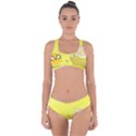 Adventure Time Jake The Dog Finn The Human Artwork Yellow Criss Cross Bikini Set View1