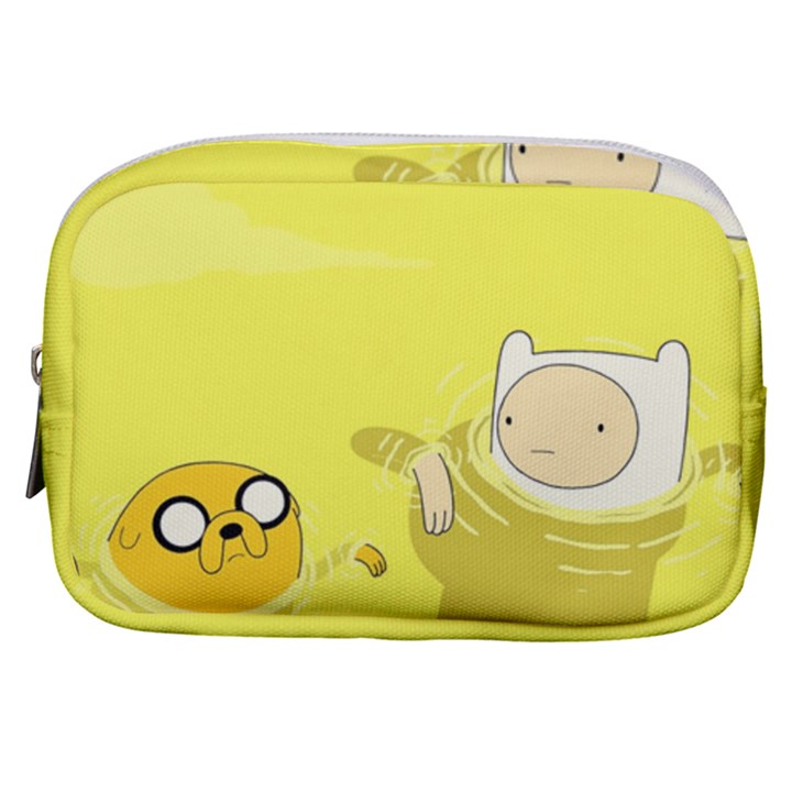 Adventure Time Jake The Dog Finn The Human Artwork Yellow Make Up Pouch (Small)