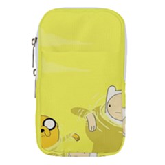 Adventure Time Jake The Dog Finn The Human Artwork Yellow Waist Pouch (large) by Sarkoni