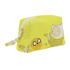 Adventure Time Jake The Dog Finn The Human Artwork Yellow Wristlet Pouch Bag (medium) by Sarkoni