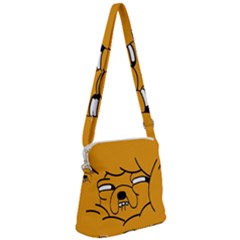 Adventure Time Jake The Dog Zipper Messenger Bag by Sarkoni