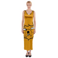 Adventure Time Jake The Dog Fitted Maxi Dress by Sarkoni