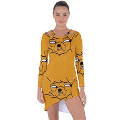 Adventure Time Jake The Dog Asymmetric Cut-out Shift Dress by Sarkoni