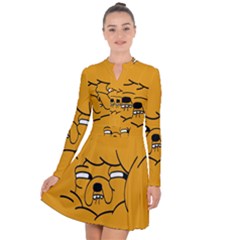 Adventure Time Jake The Dog Long Sleeve Panel Dress by Sarkoni