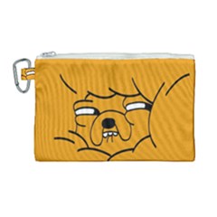 Adventure Time Jake The Dog Canvas Cosmetic Bag (large) by Sarkoni