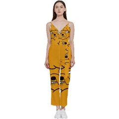 Adventure Time Jake The Dog V-neck Camisole Jumpsuit by Sarkoni