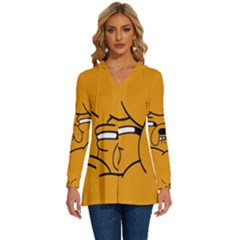 Adventure Time Jake The Dog Long Sleeve Drawstring Hooded Top by Sarkoni