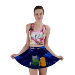 Adventure Time Jake And Finn Night Mini Skirt by Sarkoni