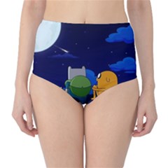 Adventure Time Jake And Finn Night Classic High-waist Bikini Bottoms by Sarkoni