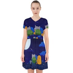 Adventure Time Jake And Finn Night Adorable In Chiffon Dress by Sarkoni