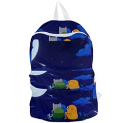 Adventure Time Jake And Finn Night Foldable Lightweight Backpack by Sarkoni