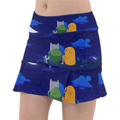 Adventure Time Jake And Finn Night Classic Tennis Skirt by Sarkoni